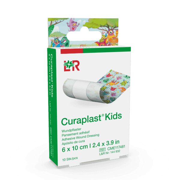 Curaplast Pflaster Kinder - Curaplast Kids in bunter Verpackung, zuschneidbar auf 6cm x 1m, ideal für empfindliche Kinderhaut.