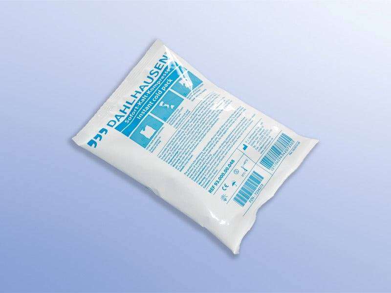 Kältekompresse 15x21 cm von Dahlhausen für Erste Hilfe, sofort einsatzbereit zur Schmerzlinderung bei Verletzungen. Ideal für Einmalgebrauch.