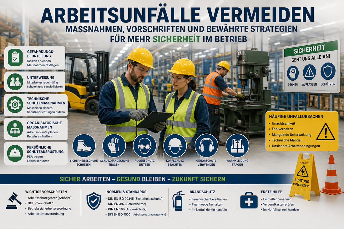 Arbeitsunfälle vermeiden – Maßnahmen, Vorschriften, Strategien für mehr Sicherheit im Betrieb