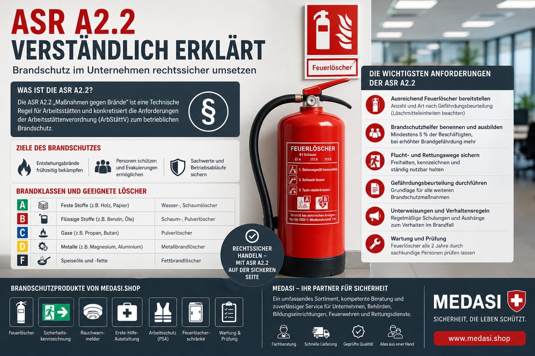ASR A2.2 verständlich erklärt - Brandschutz im Unternehmen rechtssicher umsetzen