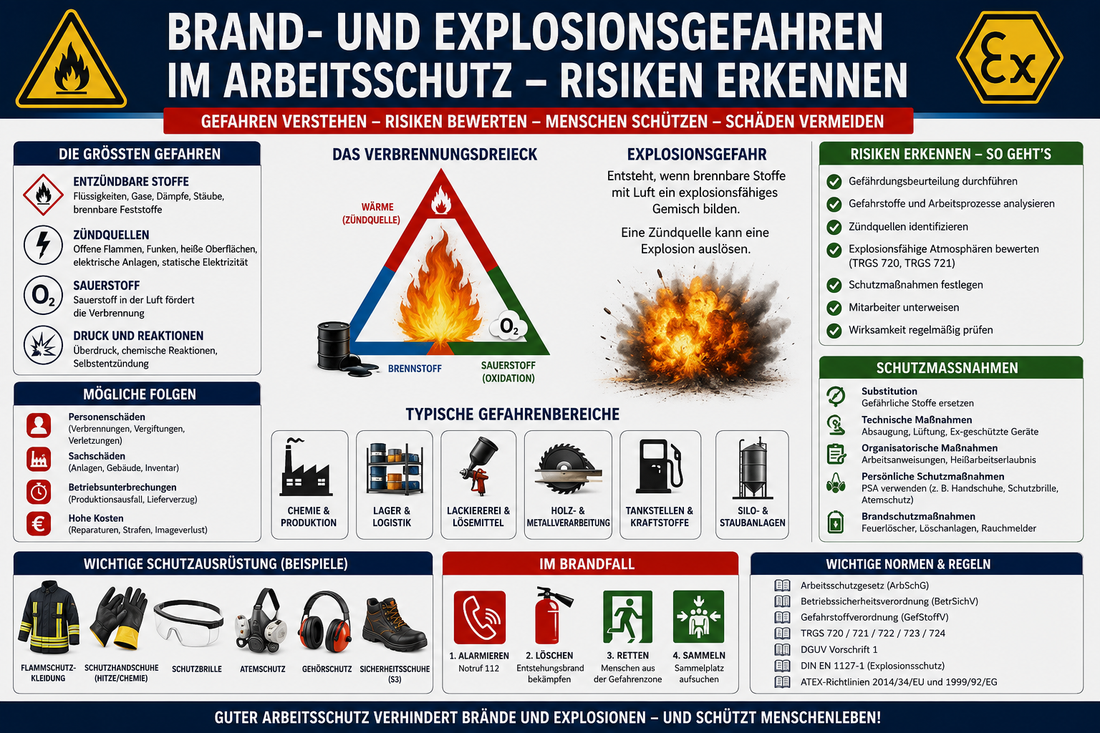 Brand- und Explosionsgefahren im Arbeitsschutz – Risiken erkennen