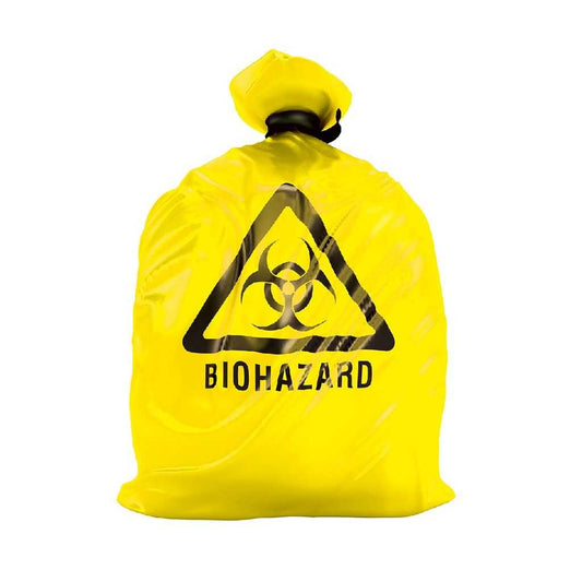 Biohazard Entsorgungsbeutel 70 Liter LDPE medizinischer Müllsack gelb mit Biohazard Symbol
alt="Biohazard Entsorgungsbeutel 70 Liter LDPE medizinischer Müllsack"