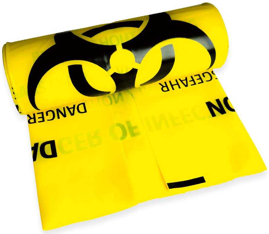 Biohazard Müllbeutel 70L TRBA 250 medizinische Abfallentsorgung Krankenhaus Labor
alt="Biohazard Entsorgungsbeutel 70 Liter LDPE medizinischer Müllsack"