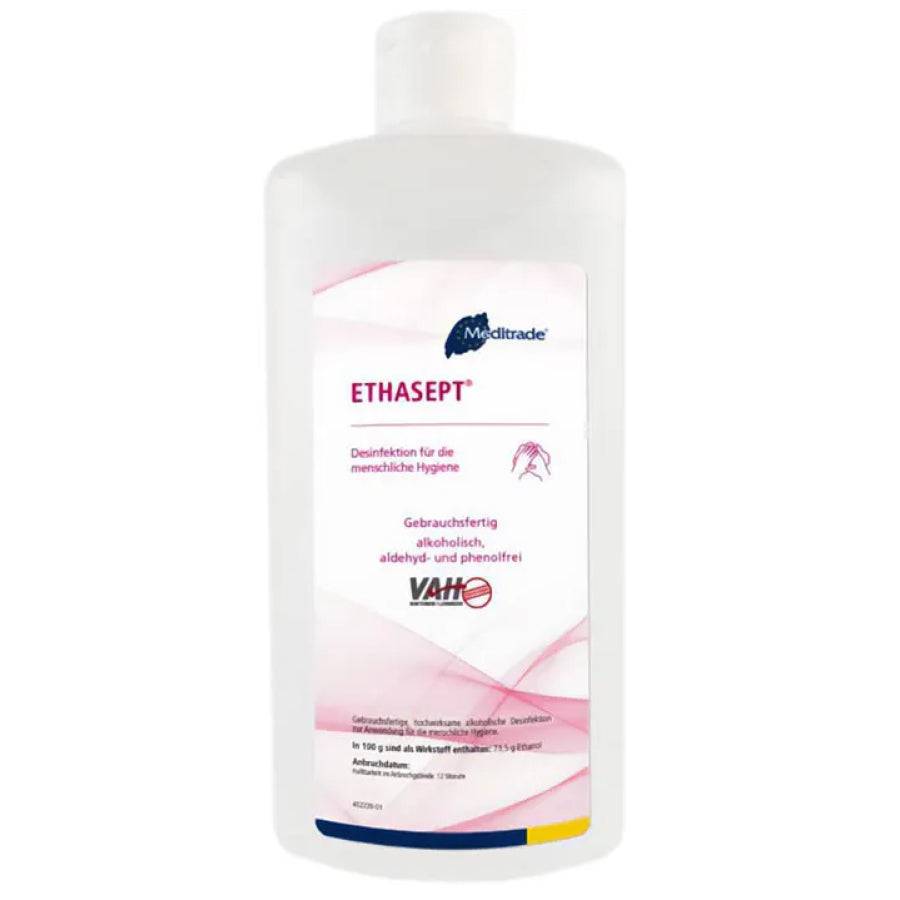 Ethasept Händedesinfektionsmittel 1 Liter Flasche, VAH-gelistet, parfümfrei