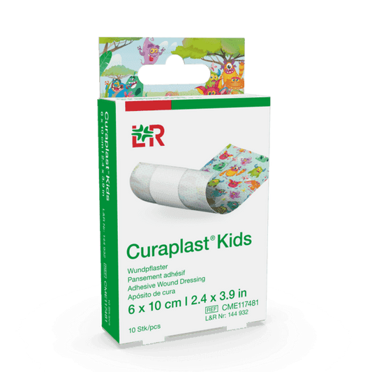 Curaplast Pflaster Kinder - Curaplast Kids in bunter Verpackung, zuschneidbar auf 6cm x 1m, ideal für empfindliche Kinderhaut.