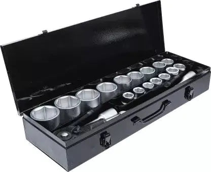 Steckschlüssel-Satz BGS Antrieb 20 mm (3/4) SW 19 - 50 mm 20-tlg. im schwarzen Metallkoffer, ideal für professionelle Werkstattausstattung.