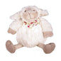 Weißes Plüschschaf mit Kirschkernfüllung von medasi.shop – flauschiges Wärmekissen für Kinder und Erwachsene.