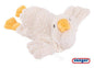 Weiße Plüschgans mit Kirschkernfüllung von medasi.shop – flauschiges Wärmekissen für Kinder und Erwachsene.