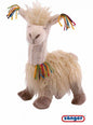 Plüschlama mit Kirschkernfüllung von medasi.shop – flauschiges Wärmekissen mit bunten Details für Kinder.