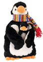 Kuschelfamilie Set mit Wärmflasche und Kirschkernkissen – Pinguin James & Baby Jamie. Flauschige Wärmflasche mit herausnehmbarem Kirschkernkissen.