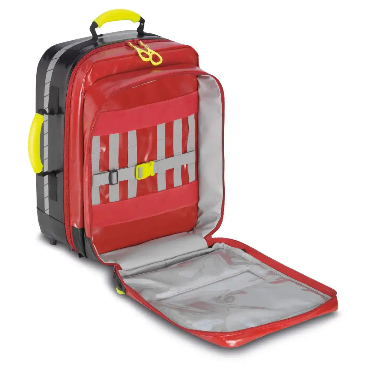 Rettungsrucksack PAX Feldberg, offen mit medizinischem Zubehör