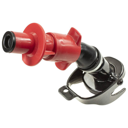 Automatik-Ausgussstutzen Smart-Spout für Stahlblech-Benzinkanister mit selbststoppender Funktion bei vollem Tank, ideal für Pannenhilfe.