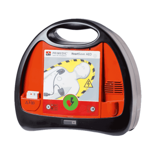 Primedic HeartSave AED Halbautomat mit klarer Benutzeroberfläche und Sprachanweisungen. Jetzt Primedic HeartSave AED kaufen – Sicher und einfach.
