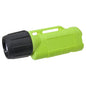 Helmlampe UK 2AA eLED in Neon-Gelb mit schwarzem Lampenkopf – robustes Zubehör für Feuerwehrhelme, passend zur Adalit Handleuchte L-3000.