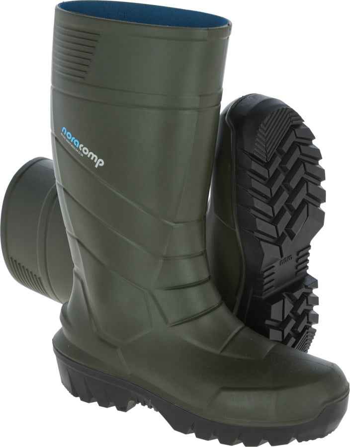 Sicherheitsstiefel NORACOMP S5 bis -40 °C Medasi.shop in Olivgrün mit robuster Profilsohle für extreme Arbeitsbedingungen.