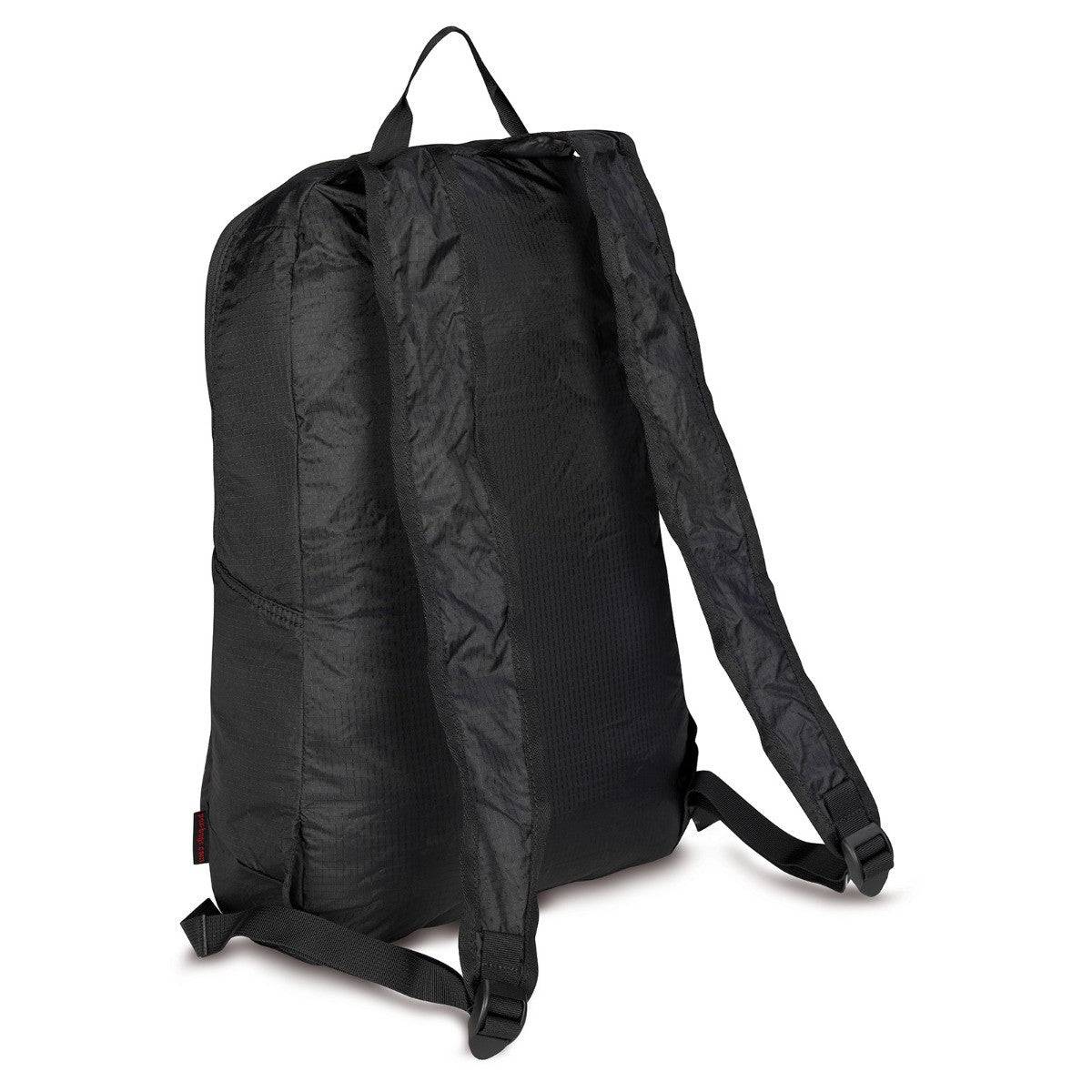 Rückansicht des PAX exPAXable Daypack mit verstellbaren Schultergurten und Trageschlaufe, leicht und faltbar für unterwegs.