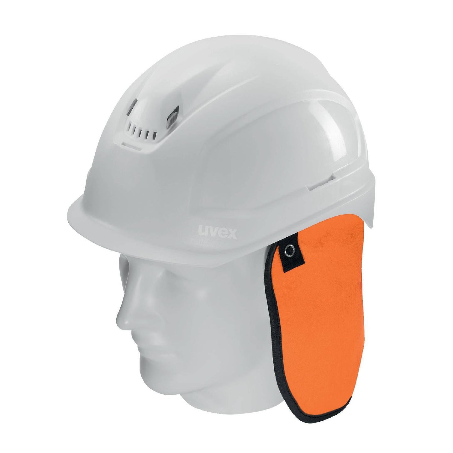 uvex Nackenschutz in Rot für Schutzhelme, schützt vor Staub, Splittern und Sonne. Passend für alle uvex Helme im Arbeitsschutzbereich.