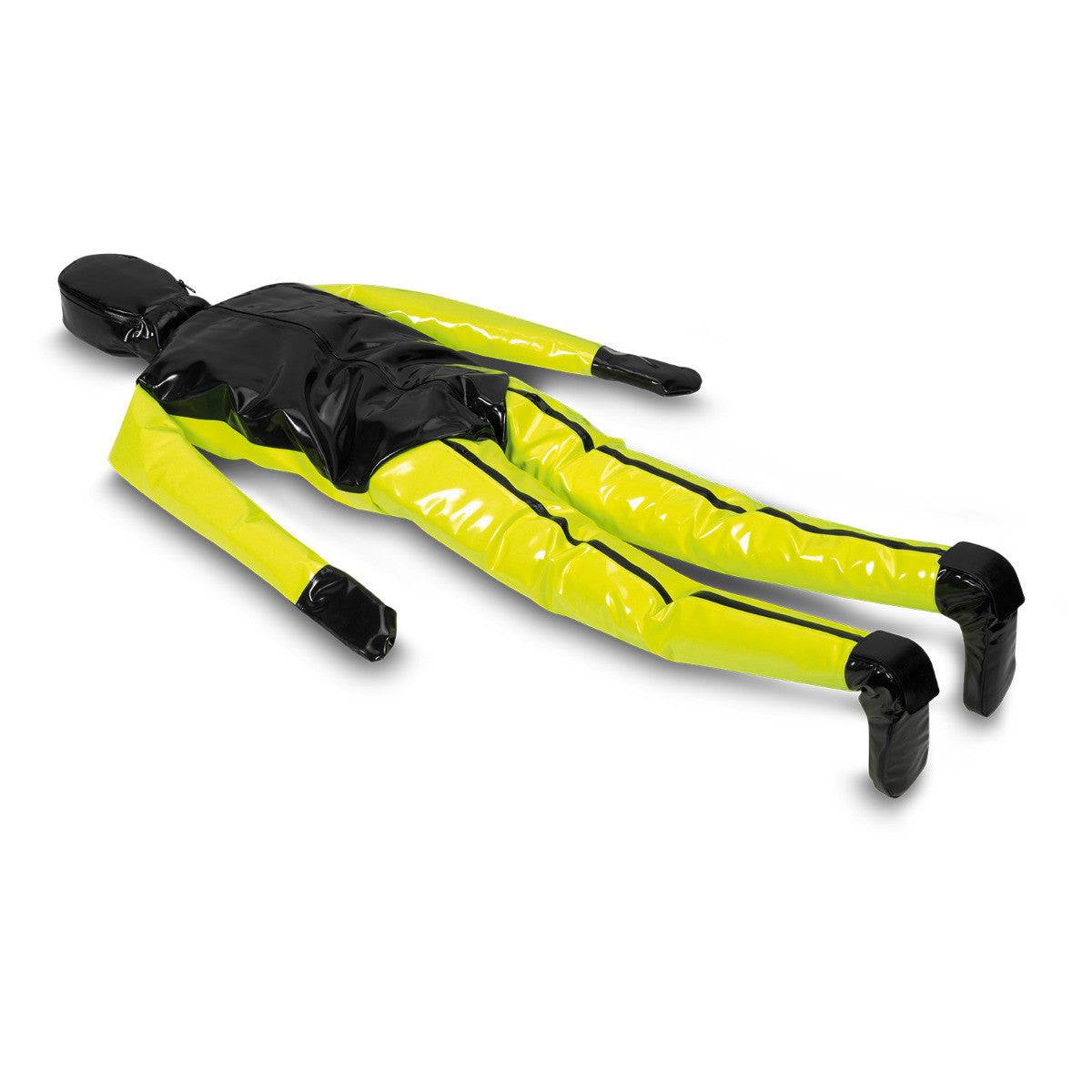 Rückansicht der PAX Erste-Hilfe-Übungspuppe mit anatomischen Merkmalen, 30 kg, robust und hygienisch für Notfalltrainings geeignet.