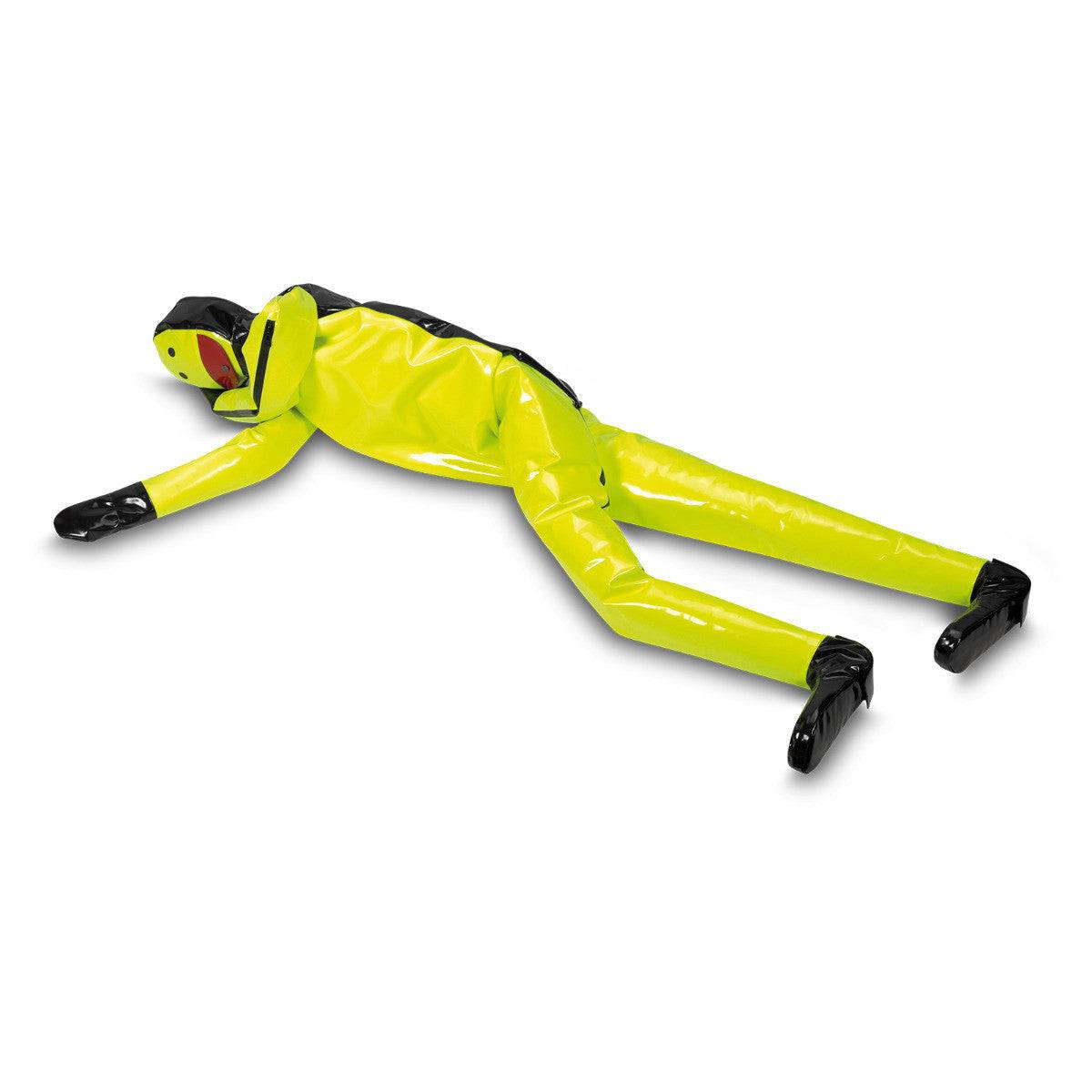 PAX Erste-Hilfe-Übungspuppe in stabiler Seitenlage, 30 kg schwer, ideal für Rettungs- und Notfalltraining in der medizinischen Ausbildung.