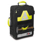 Materialrucksack PAX Universal mit MOLLE-System, reflektierenden Elementen und Werkzeughalterung, ideal für Rettungseinsätze.