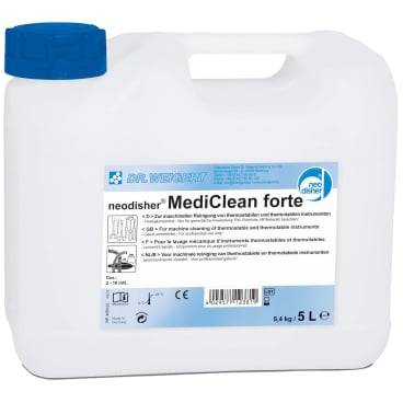 Neodisher MediClean forte Instrumenten-Desinfektion in 5L-Kanister für die professionelle Reinigung von medizinischen Instrumenten.