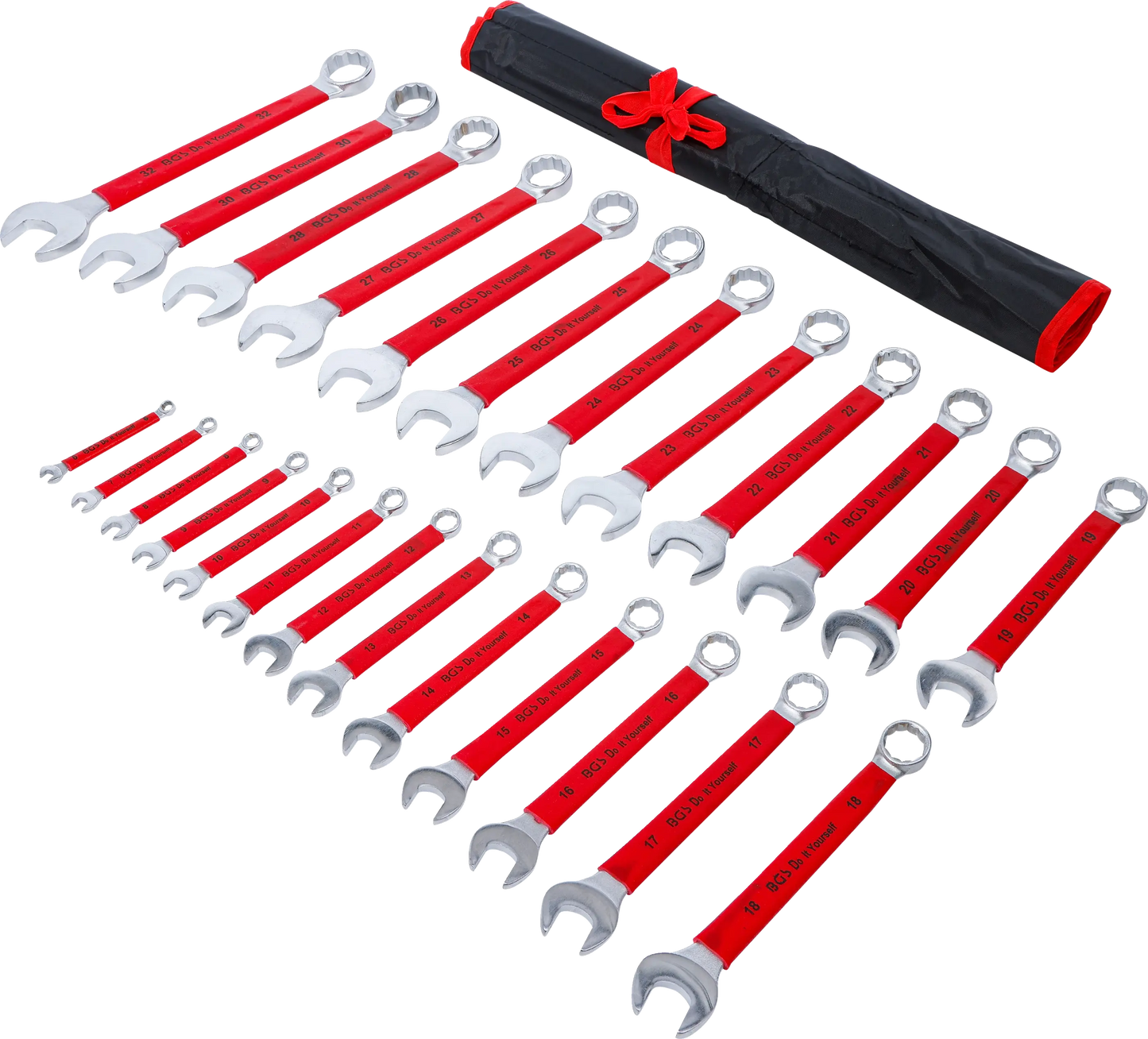 Maul-Ringschlüssel-Satz mit rutschfestem Griff SW 6 - 32 mm 25-tlg.