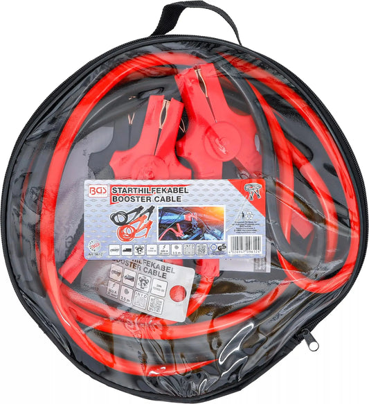 Starthilfekabel für SUV / Transporter 600 A / 35 mm² 3,5 m in praktischer Tragetasche mit rotem Kabel und Klemmen, ideal für Pannenhilfe.