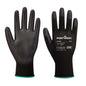 PU-Beschichteter-Handschuh A120 schwarz von Portwest mit hoher Griffsicherheit und Abriebfestigkeit, ideal für präzise Montagearbeiten.