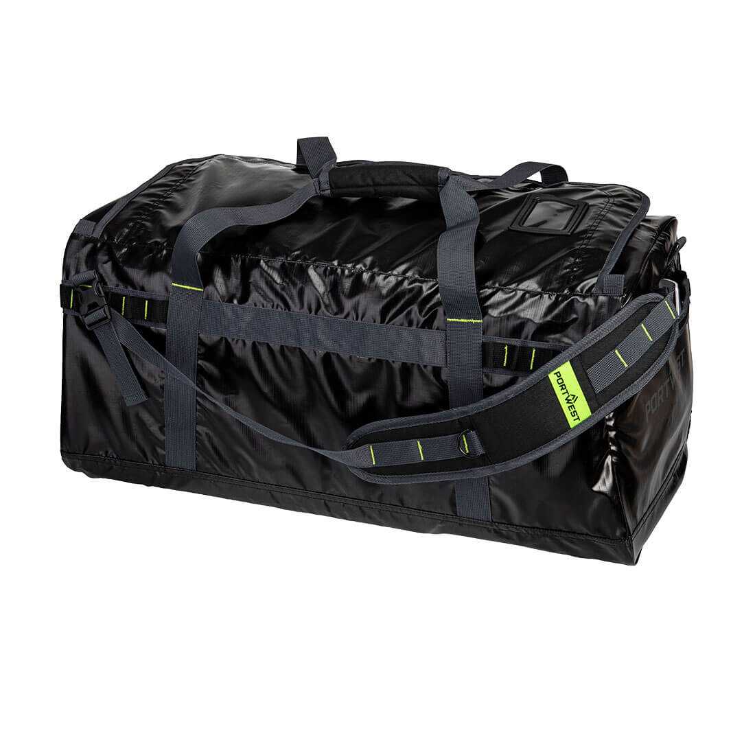 Wasserdichte Reisetasche 70L B950 – robust, schwarz & vielseitig mit Tragegriffen und Schultergurt, ideal für Arbeit und Outdoor-Einsätze.