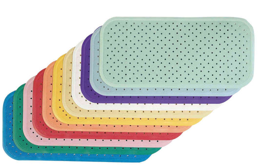 Badewannenmatte aus Naturkautschuk 96 × 34 cm mit Saugnäpfen – rutschfest für Badewannen