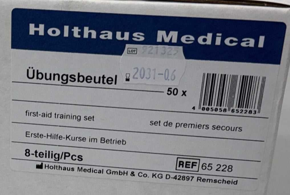 Erste Hilfe Übungsbeutel, 100 Stück, für Erste-Hilfe-Kurse, Medasi