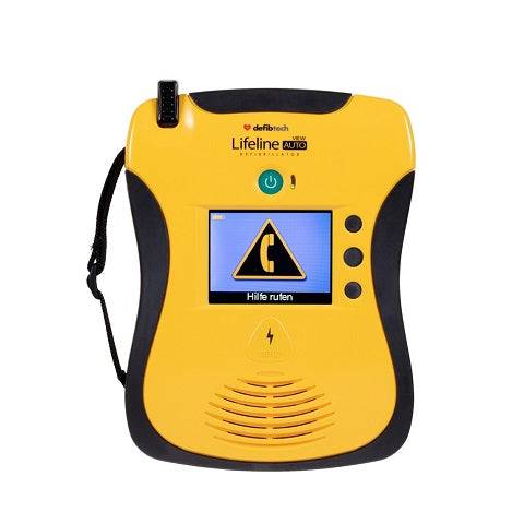 Defibtech Lifeline VIEW AUTO AED mit Display und visuellen Anweisungen, vollautomatischer Defibrillator für Notfälle – erhältlich bei Medasi.shop.