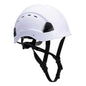 Endurance Kletterhelm PS53 in Weiß für Bergsteiger Sicherheit, robuster Schutzhelm für Höhenarbeit mit ergonomischem Design und Zubehörkompatibilität.
