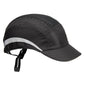 AirTech Anstoßkappe - PS79 - Portwest in Schwarz mit reflektierendem Streifen, ideal für Arbeitssicherheit im Industriebereich.