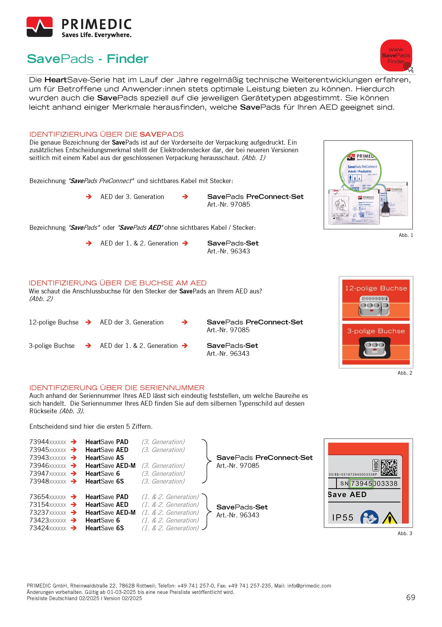 Primedic SavePads PreConnect 97085
