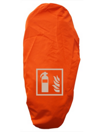 Schutzhaube für Feuerlöscher Leuchtorange ISO 7010