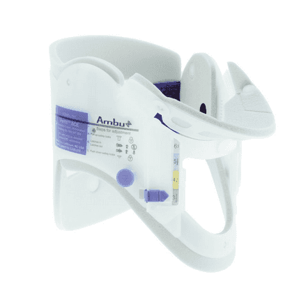 Ambu Perfit ACE Adults Halskrause für Erwachsene mit einstellbarer Größe. Ideal für sicheren Patiententransport und röntgendurchlässig.