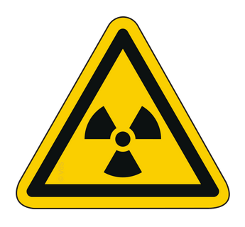 alt="Warnschild ionisierende Strahlung Sicherheitskennzeichnung Betrieb"