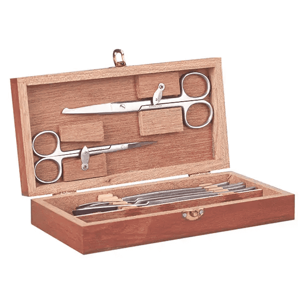 Studenten Präparier-Set 9-teilig - studenten präparier set | 9-teilig, Holzkasten