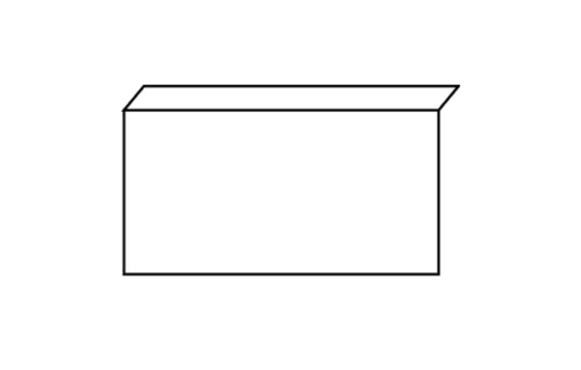 Fahnenschild neutral für Deckenmontage, PVC, beidseitig sichtbar, robust, pflegeleicht