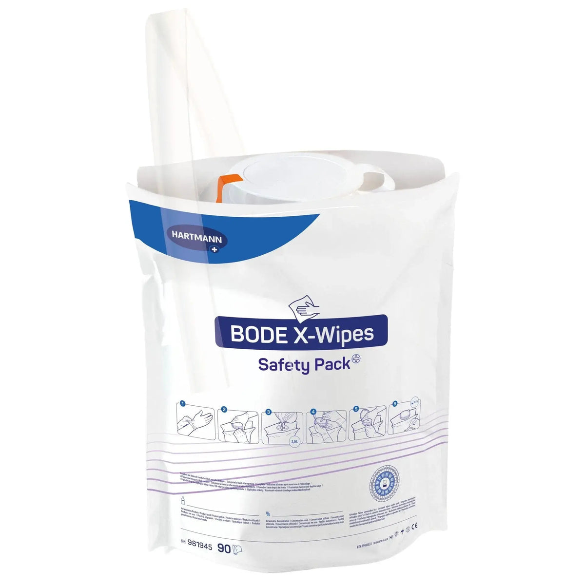 BODE X - Wipes Safety Pack Vliesrolle (90Tücher) Einweg - Medasi.shop - PZN - 13331922