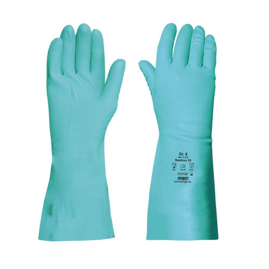 Chemikalien - und Flüssigkeitsschutz - Handschuhe "Neutron 35" aus Nitril - Medasi.shop - 11571 - BL