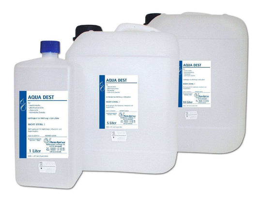  Destilliertes Wasser (Aqua Dest) – mikrofiltriert, unsteril & nach VDE 0510. Ideal für Labor, Technik & Pharmazie. Jetzt bei Medasi.shop bestellen!