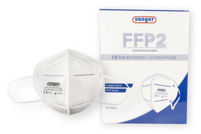 FFP2 Atemschutzmaske 5-lagig ohne Ventil – 50 Stück, CE-zertifiziert mit Verpackung, ideal für Alltag, Medizin und Industrie.