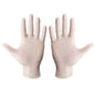 Paar weiße Einmalhandschuhe Nitril Betatex Weiß by Medasi.shop, puderfrei und 240mm lang, geeignet für hygienische Arbeitsumgebungen.