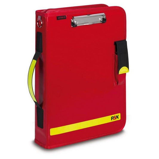 PAX Fahrtenbuch Multi-Organizer Tablet in Rot mit DIN A4 Klemmbrett, Tabletfach und Griff – ideal für Rettungsdienst und Außendienst.