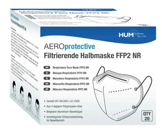 FFP2 NR Filtrierende Halbmaske AEROprotective 20 Stück - Medasi.shop - OSH - M - 9520/FFP2