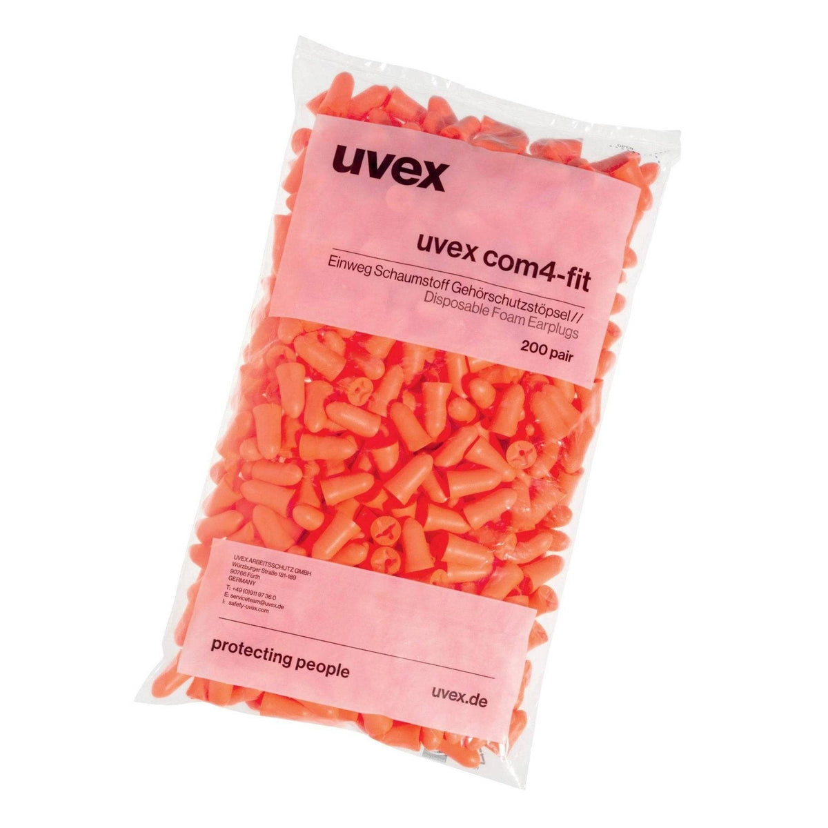 Gehörschutzstöpsel Uvex com4 - fit SNR 33 dB orange 200 Paar - Medasi.shop - 2112006uvex
