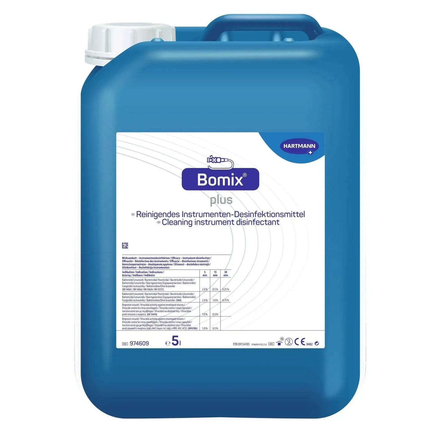 Bomix® plus Instrumentendesinfektion 5L Kanister – aldehydfreies Desinfektionsmittel für medizinische Instrumente, wirtschaftlich & wirksam.