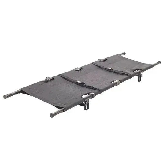 Krankentrage Lifeguard Griffin – Robustes Design mit Aluminiumrahmen und Netzmaterial für taktische Einsätze in der Notfallmedizin.